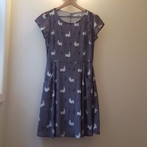 LA Soul Llama Print Dress